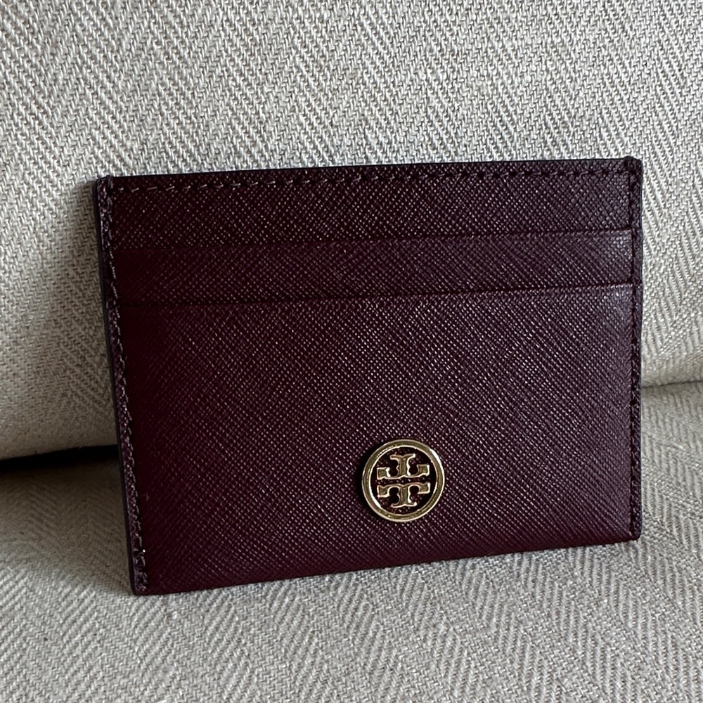 Tory Burch Dark Burgundy Card Holder